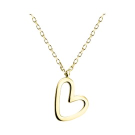 Sofia Milani - Women's Necklace 925 Silver Heart Pendant, Gold