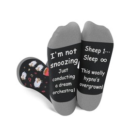 Dad Gifts Funny Sleeping Socks, Birthday Fathers Day Christmas for Men Him - Cool Novelty Stocking Stuffers with I'm Not Snoozing Saying