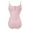 CutiePlusU Cotton Button Crotch Adult Sling Onesie Bodysuit V-Neck Button,