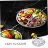 Ciieeo Stainless Steel Divided Plate Portion Control Plate for Adults