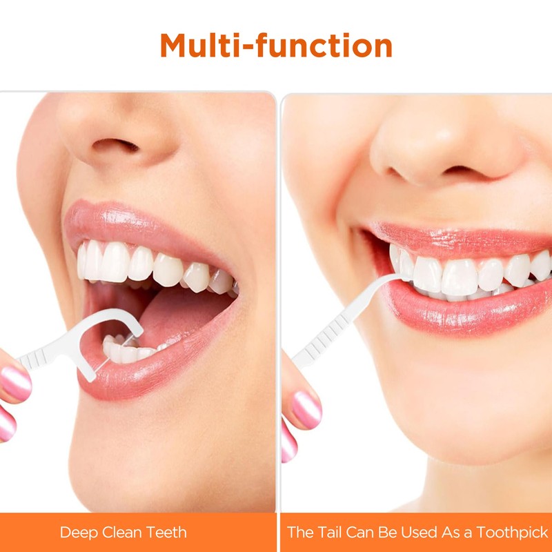 Metgoods Micro Dental Floss Picks, Easy Grip Handle Floss Sticks,