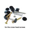 Qrity 50PCS Black Screw Cover Caps, Diameter 12MM Plastic Cross
