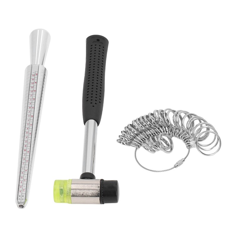Ring Sizer Measuring Tool Mandrel Gauge Jewelry Hammer Measurement Maker