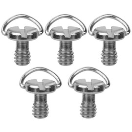 ASHA Camera Screw, 5PCS 1/4" Stainless Steel Male Thread Hinged C-Ring Retaining Screw, Camera Tripod Monopod for Quick Release Plate