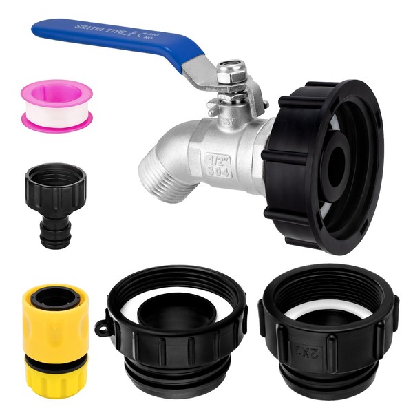 275-330 Gallon IBC Tote Tank Adapter,3-Size IBC Tote Adapter, 2.44"