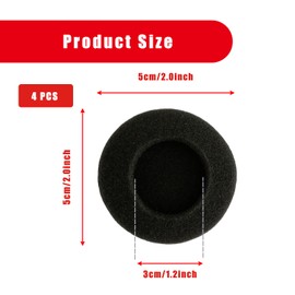 Bojueshaw 4pcs Replacement Headphone Ear Pads,Soft Foam Cushions Compatible,Headphone Covers Protector with PC130 PX100 H500