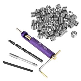 50 Pieces M6 Thread Repair Kit Stainless Steel Wire Thread Insert Repair with Spiral Drill Wrench Tap Breaking Pin Tool
