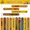 Frienda 60 Pieces Religious Knight Slap Bracelets with Button Pins