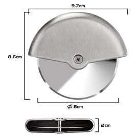 Pizza Cutter Wheel, Pizza Slicer Stainless Steel Comfortable Palm Grip 4 inch (10 cm), Pizza Roller, Pizza Cutter,Pizza Wheel