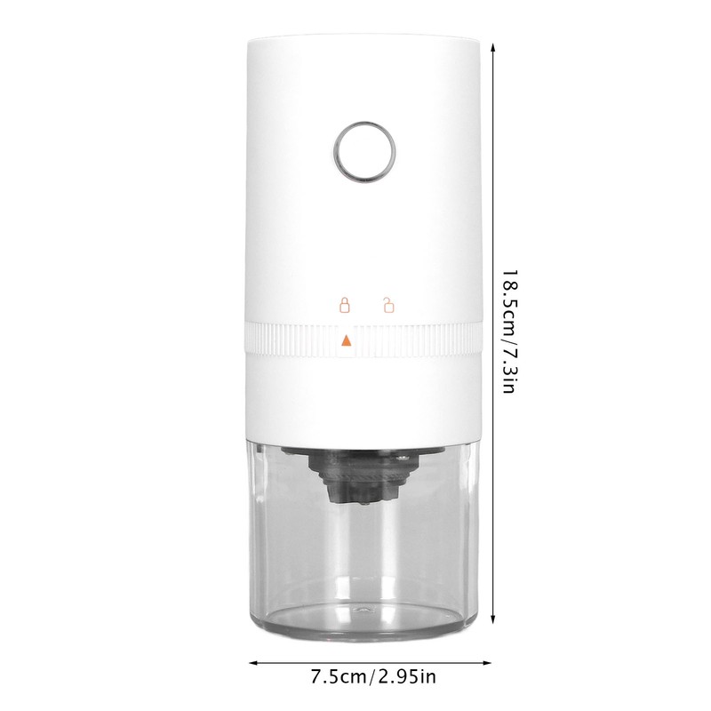 Coffee Grinder Portable Small Electric Rechargeable Household Automatic Coffee GrinderWhite