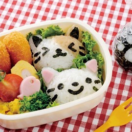 Molde de bola de arroz para gatos y gatitos, molde de sushi de animales onigiri, herramientas de cocina, molde de prensa de bolas de arroz con cortador Nori para fiesta en casa, dibujos animados, lindo almuerzo bento..