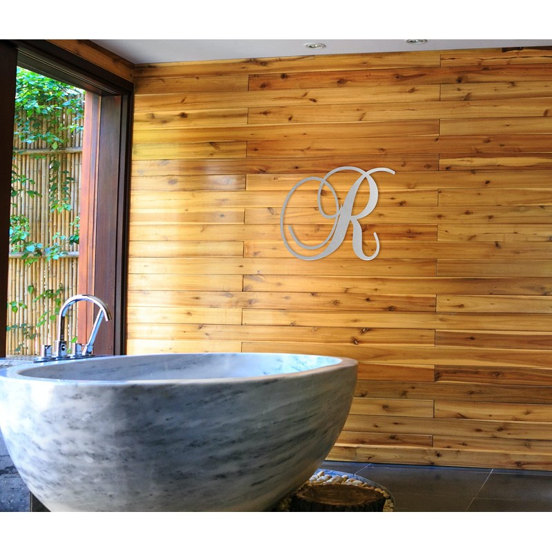 Jess and Jessica Cursive Metal Letter R 6"x7.33" – Wall