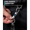TISUR Titanium Quick Release Keychain, Retractable Key Chain Detachable Keychain