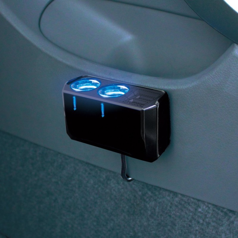 Tsuchiya Yac PZ-791 Car Supplies, Socket Distributor, Reversible USB Socket,