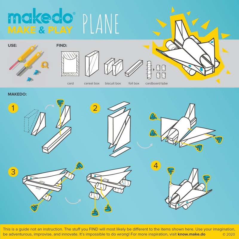 Makedo Fold Roller, Construction Toys for Cardboard, Children's Games from