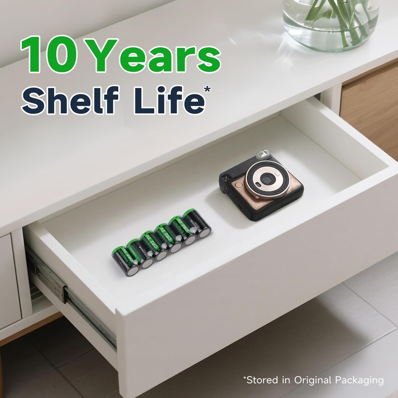 Enegitech CR2 Batteries, 3V CR 2 Lithium Battery for Nest