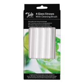 Tala Barware Tempered Glass Drinking Straws, Suitable for Hot and Cold Drinks