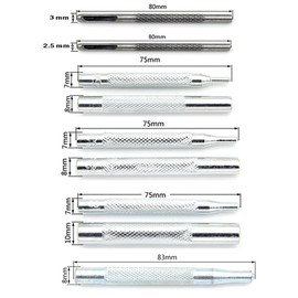 Yosugar Leather Craft Tools, 11Pcs Punch Snap Kit, Rivet Setter Punch Snap with Base for Install Rivet Button Tool