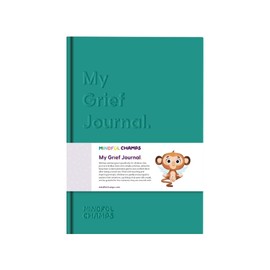 Mindful Champs | My Grief Journal: Guided Prompts for Children to Explore Emotions and Heal After Loss | A5 Turquoise Grieving Journal for Children Aged 6-13 Years | Kid's Coping & Bereavement Diary