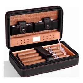 Generic Estuche Portátil De Viaje Humidor Para Puros Habanos De Lujo