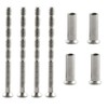 M4 Door Handle Screws and Sleeve Kit Nickel Plated Fixing
