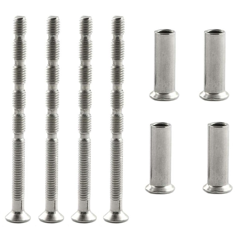 M4 Door Handle Screws and Sleeve Kit Nickel Plated Fixing