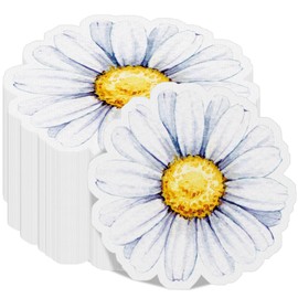 Kosiz 100 Piezas Servilletas de Papel de Flores Servilletas de Cóctel en Forma de Flor Servilleta Invitada Floral para Fiesta Verano Cumpleaños Artículos para Hogar (Margarita)
