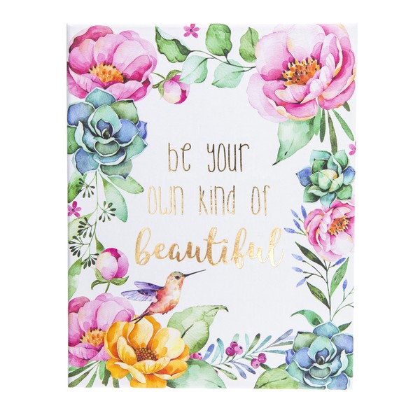 Graphique Your Own Kind of Beautiful Assorted Boxed Notecards, 20 Embellished Teal Glitter and Gold Foil Cards on Coated Cardstock, with 4 Designs, Matching Envelopes and Storage Box, 4.25" x 6"