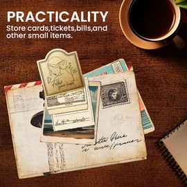 ANATTASOUL Travel Diary Clip Metal Book and Bill Binder Clips Alloy Antique Bronze Vintage Girls and Butterflies Decorative Travellers for Travellers Art Journaling Reading Decoration Accessories