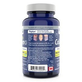 NAKA Naka Platinum Ultra Collagen featuring 1000mg of Peptain each tablet,Maximum Potency Bioactive Marine Collagen Peptides. For Skin, Nails, Bones and Joints (125 tabs)