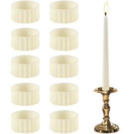 10 Pack Rubber Taper Candle Holders with Anti-Slip Base, Secure Candle Rings for Cups, Drip Protectors for Upright Placement