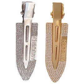 OATIPHO 2pcs No Bend Hair Clips Creaseless Barrette for Hair Styling Elegant Makeup Tool Lightweight Daily Use