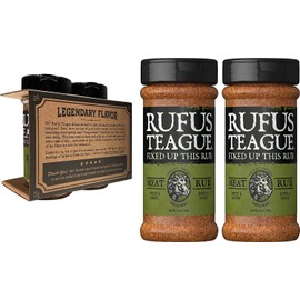 Rufus Teague - Meat Rub - Premium BBQ Rub - 6.5oz Bottles - 2 Pack