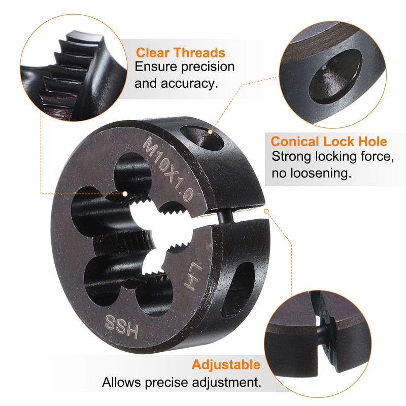 HARFINGTON Round Threading Die M10 x 1 Metric Thread 1"