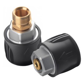 M22 14mm Quick Connect Pressure Washer Hose Adapter, Heavy-Duty Brass Coupler Compatible with Karcher K Series (K2 K3 K4 K5 K6 K7), Secure Leak-Proof Hose-to-Hose Connector