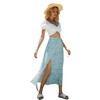 Floerns Women's Boho Floral High Waist Split A Line Midi