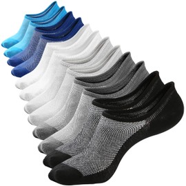 Mottee&Zconia Mens No Show Ankle Low Cut Reinforced Socks comfy Cotton Casual Non-Slide Socks