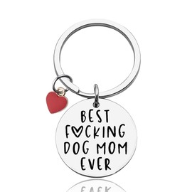 Dog Mom Mothers Day Gifts for Best Friend Dog Lovers Birthday Gifts for Dog Mom Funny Keychain Gifts for Daughter Dog Owner Dog Themed Gifts for Pet Owner Gag Keyring Gift for Sister Pet Lover