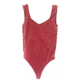 Free People Clean Lines Scoop Neck Sleeveless Bodysuit in NUTMEG NWT Size XS