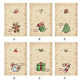 [6 PCS]Christmas Cards with Envelopes and stickers Blank Greeting Cards Bulk Vintage DIY Yourself