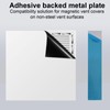 20pcs Adhesive Metal Plates for Magnetic Mount, 3.54x0.71in Rectangular Metal