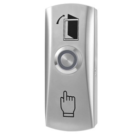 Push to Exit Button with LED Indicator Light for Door Access Control System Zinc Alloy Shell Classic Shape