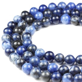 Natural Gemstone Beads for Making Jewellery Energy Healing Crystals Jewelry Chakra Crystal Jewerly Beading supplies Sodalite 8mm 15.5inch About 46-48 Beads