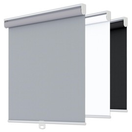 Cordless Roller Shades – Blackout Blinds for Windows, UV Protection & Room Darkening (20" W x 72" H, Grey) – Ideal for Home & Office