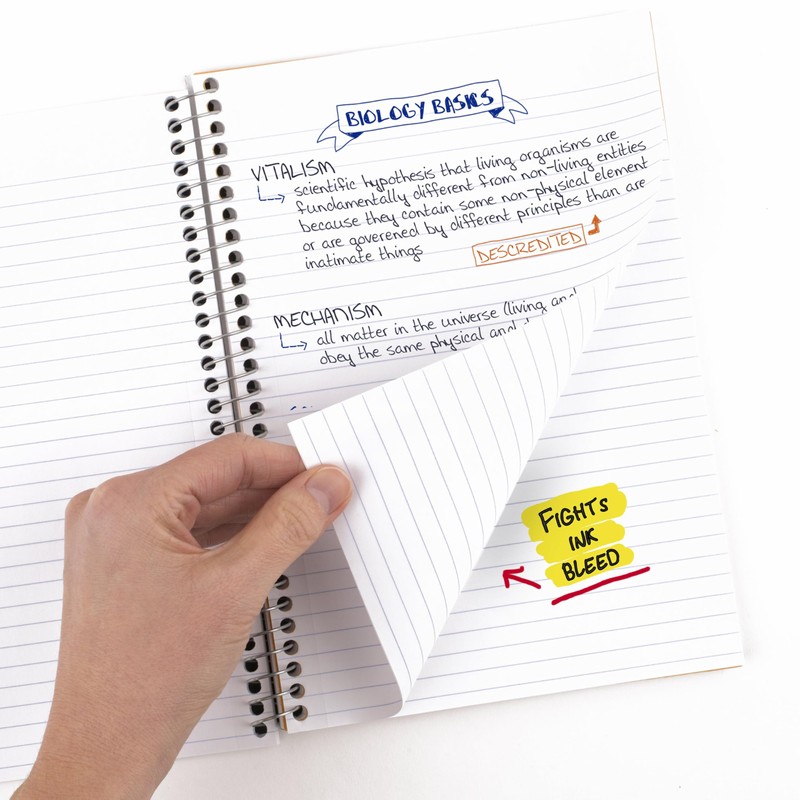 Five Star Spiral Notebook, 2 Subject, College Ruled Paper, 6"