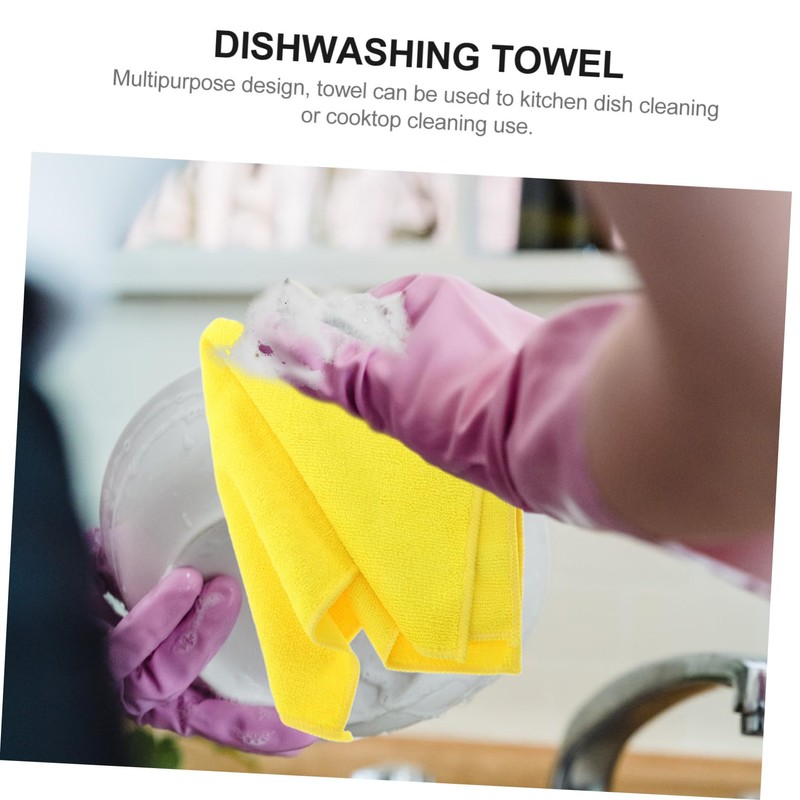 ORFOFE 4 Pack Microfiber Cleaning Dishcloths High Absorbency Kitchen Towels