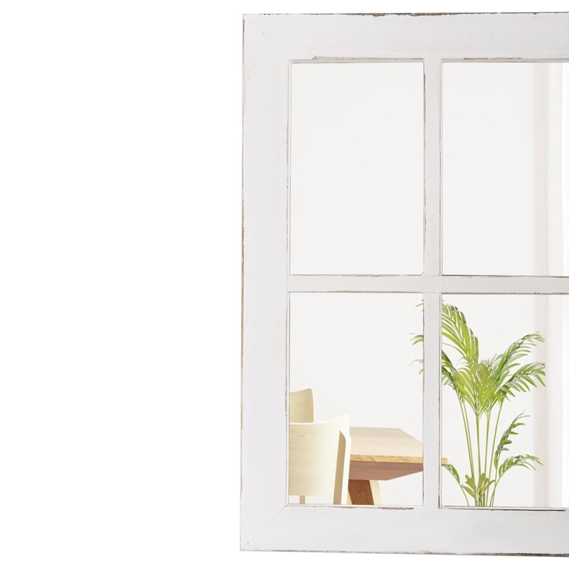 Sintosin Rustic Small Window Pane Mirror Wall Decor 11 X