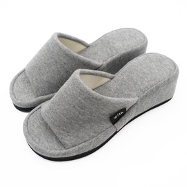with With Women's Foot Fit Heel Up Slippers Grey