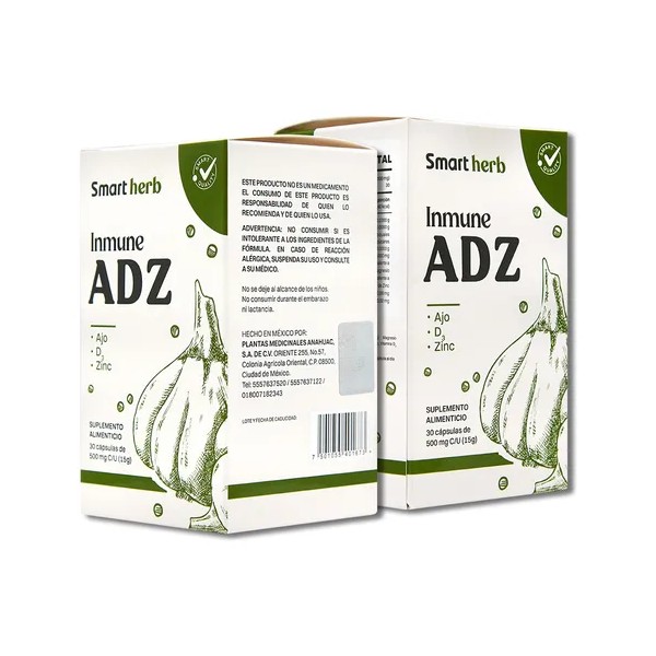 Inmune ADZ, Pack 2 Piezas (30 Cpsulas cu), Suplemento Alimenticio