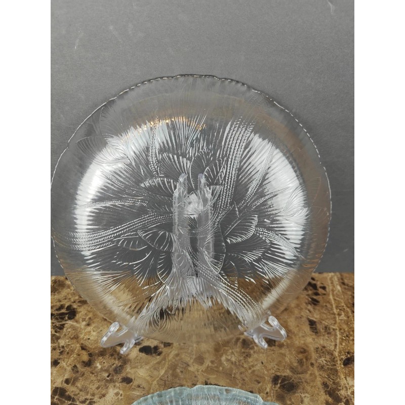 Arcoroc Set Of 4 Arcoroc Canterbury Dinner Plates Floral Clear